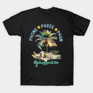 Phone Phree Phun Unplugged Life Surfer Tee T-Shirt